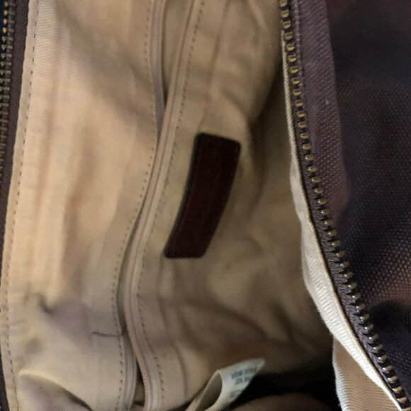 Eddie Bauer Vtg Green Canvas Purse Handbag Boho 80s 90s - Picture 4 of 10